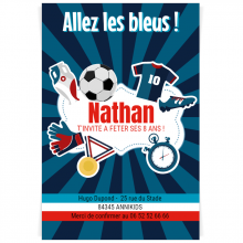 Invitation � personnaliser - Foot Allez les Bleus