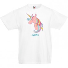 T-shirt � personnaliser - T�te de Licorne