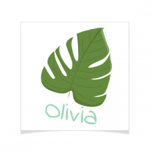 8 Tatouages � personnaliser - Feuille Tropicale