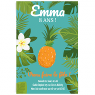Invitation � personnaliser - Tropical Pineapple