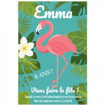 Invitation � personnaliser - Tropical Flamingo