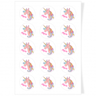 Disques Cupcake � personnaliser - Licorne