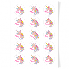 Disques Cupcake � personnaliser - Licorne