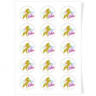 Disques Cupcake � personnaliser - Licorne Or
