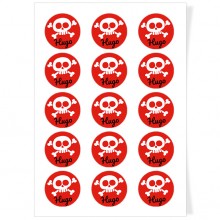 Disques Cupcake � personnaliser - T�te de Mort Pirate