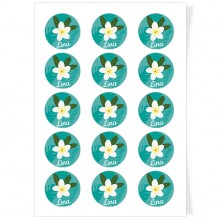 Disques Cupcake � personnaliser - Fleur Tropicale