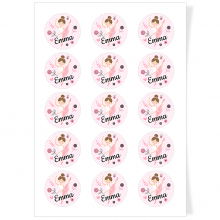 Disques Cupcake � personnaliser - Ballerine