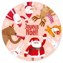 Fotocroc � personnaliser - Ronde de No�l Rose