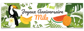 Banni�re � personnaliser - Tropical Toucan