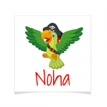 8 Tatouages � personnaliser - Perroquet Pirate