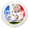 Ballon Photo Allez les Bleus - H�lium 55 cm images:#0