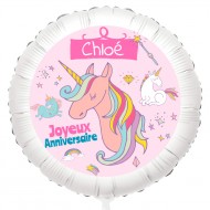 Ballon Licorne Rainbow - H�lium 55 cm