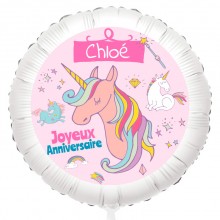 Ballon Licorne Rainbow - H�lium 55 cm