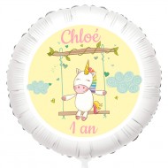 Ballon Licorne Baby - H�lium 55 cm