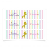 Contours � personnaliser - Licorne Or