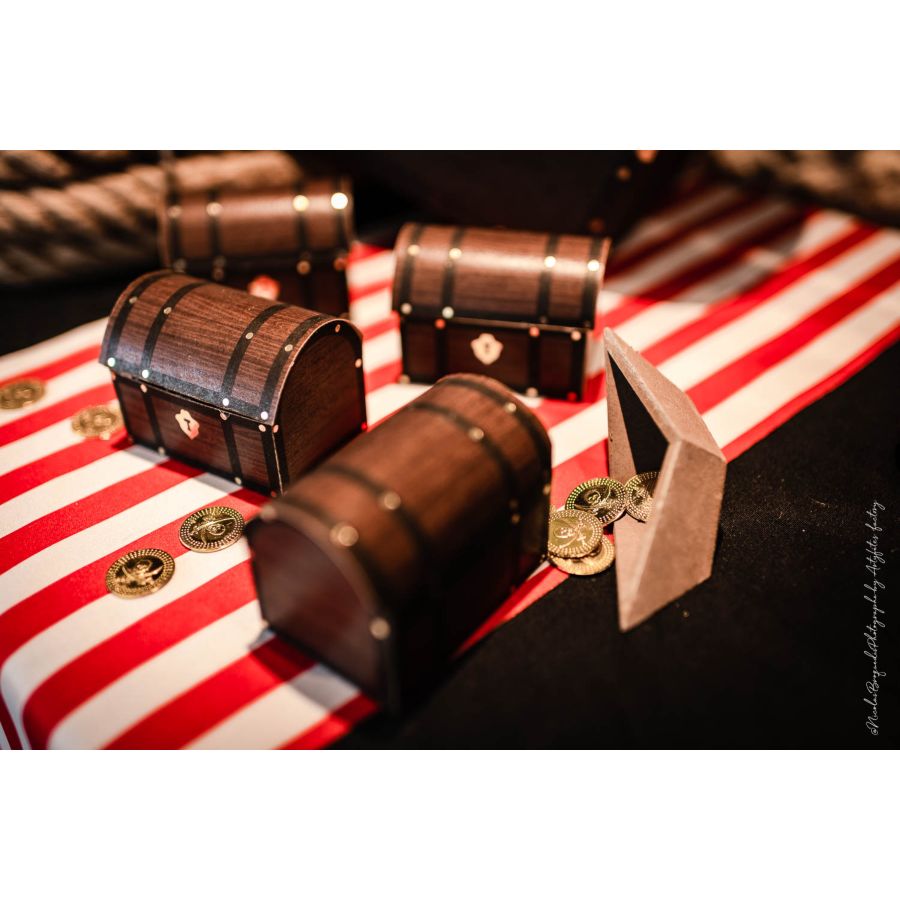 Coffre au trésor de pirate, 12 pièces boîte de fête de pirate, coffre au  trésor pour enfants, boîte-cadeau de pirate, coffres de fête d'anniversaire  pour enfants, coffres de fête de pirate 