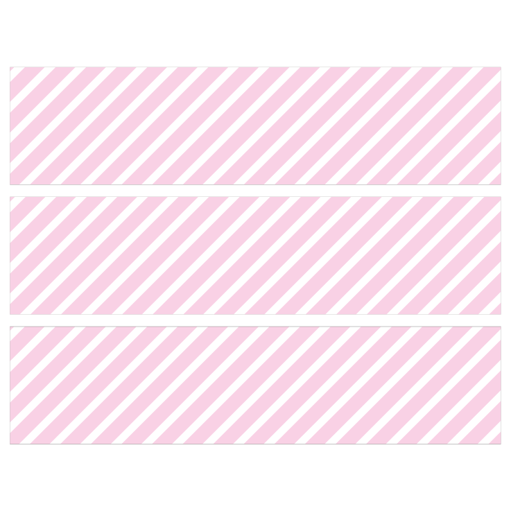 Contours de Gâteaux - Rayures obliques Rose pastel