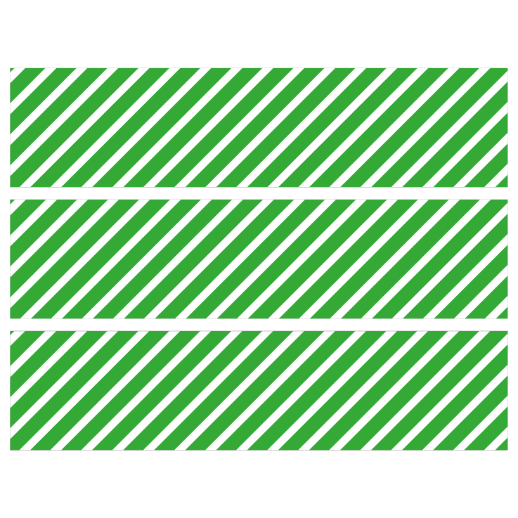 Contours de Gâteaux - Rayures obliques Vert