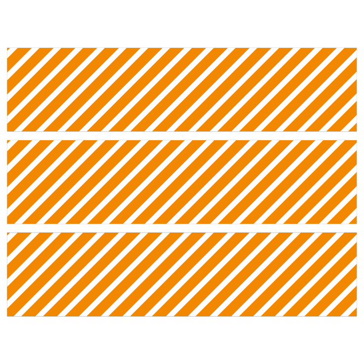Contours de Gâteaux - Rayures obliques Orange