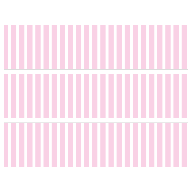 Contours de Gâteaux - Rayures verticales Rose pastel