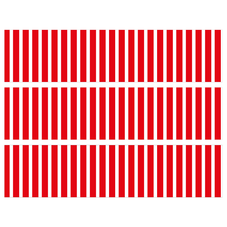 Contours de Gâteaux - Rayures verticales Rouge