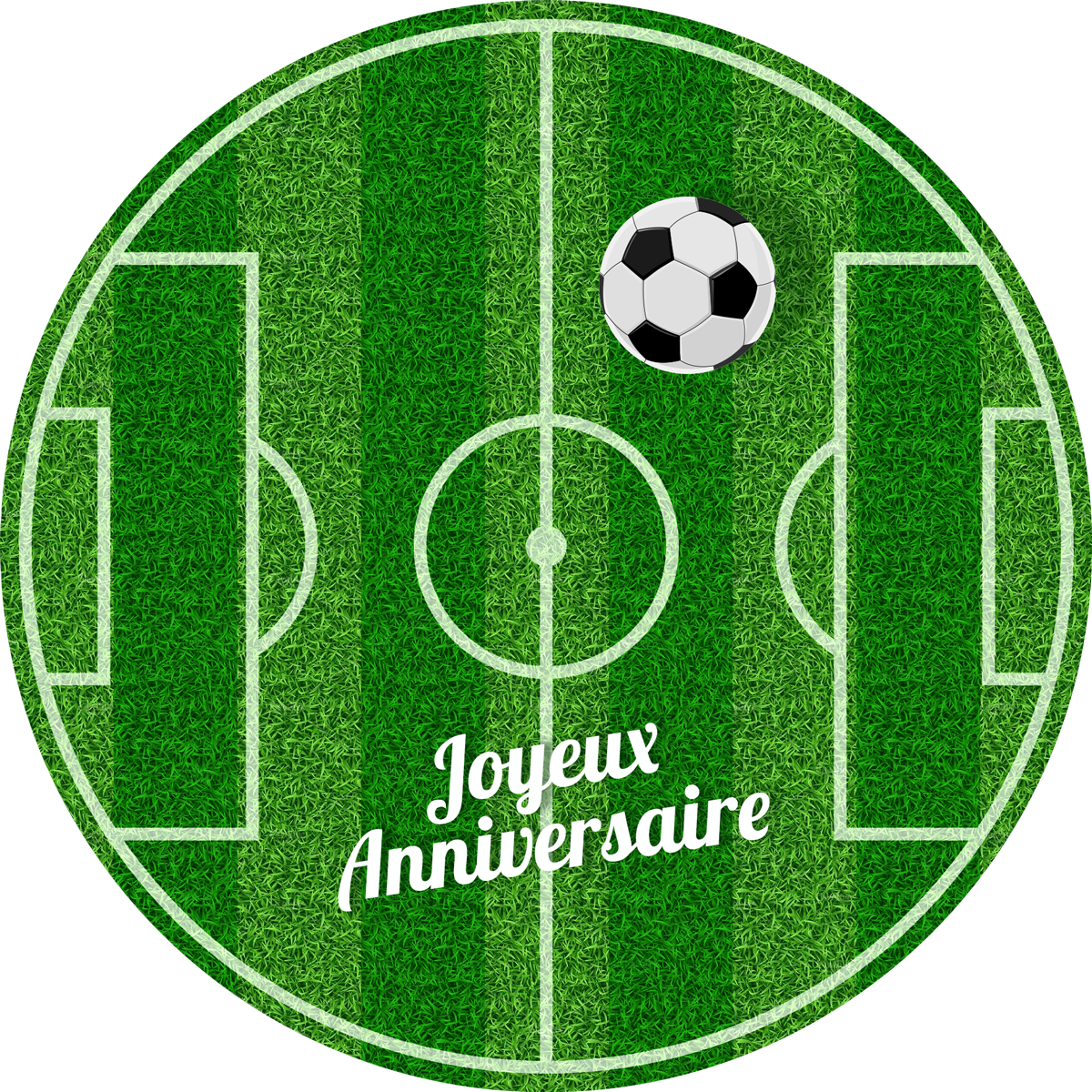 Décoration anniversaire football - Sans