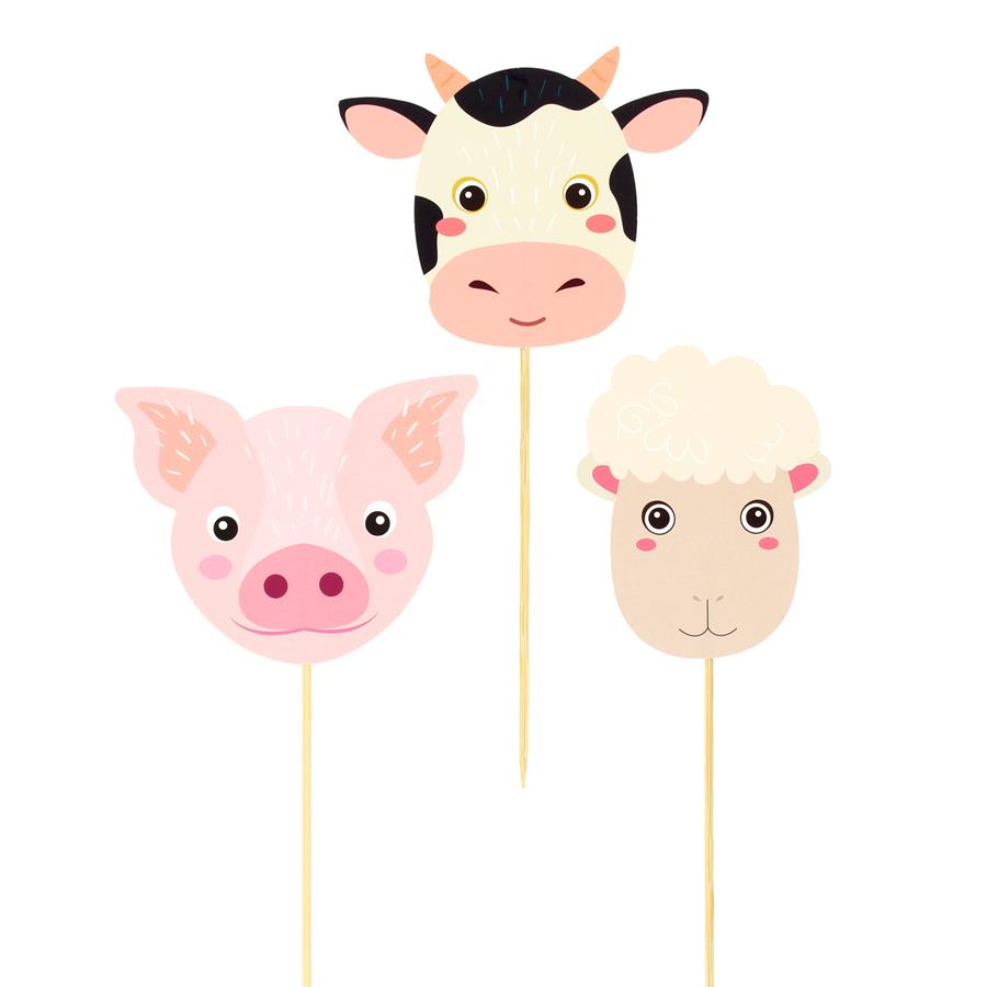 Cake Toppers Animaux de la Ferme - Recyclable pour l'anniversaire de votre  enfant - Annikids