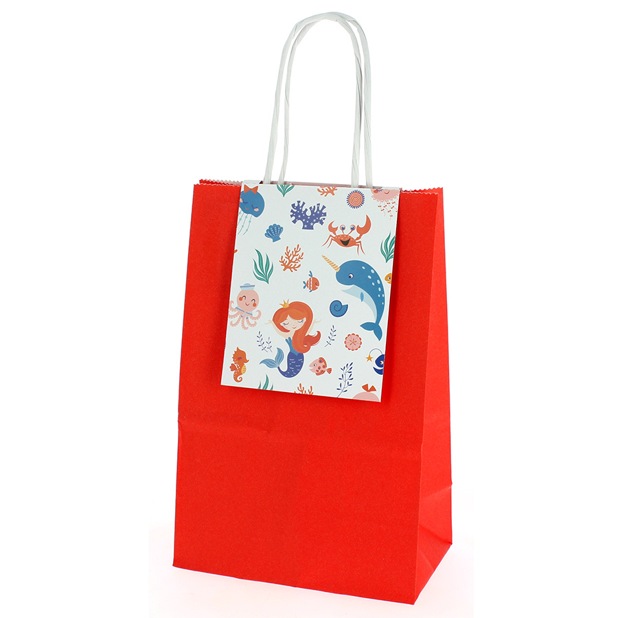 6 Sacs Cadeaux Sirène Corail - Recyclable pour l'anniversaire de votre  enfant - Annikids