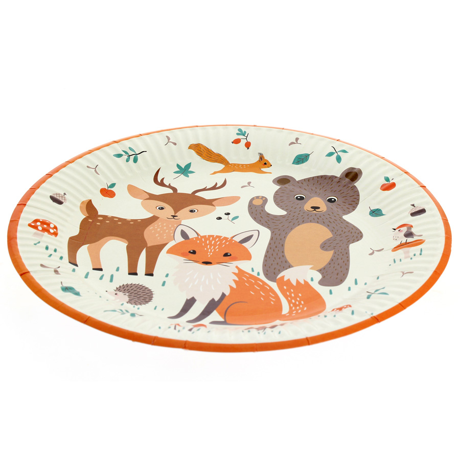 6 Assiettes Animaux de la Forêt - Recyclable pour l'anniversaire de votre  enfant - Annikids