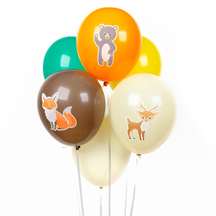 6 Ballons Animaux de la Forêt pour l'anniversaire de votre enfant - Annikids