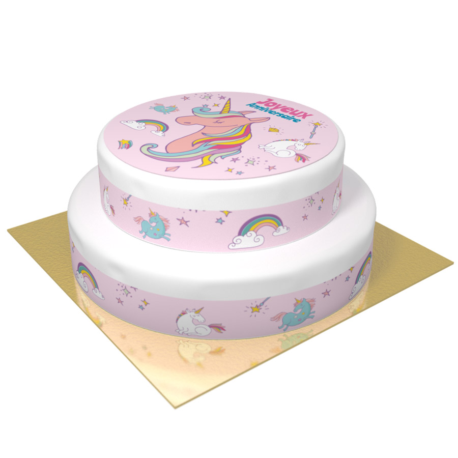 Gateau Licorne Rainbow 2 Etages Pour L Anniversaire De Votre Enfant Annikids