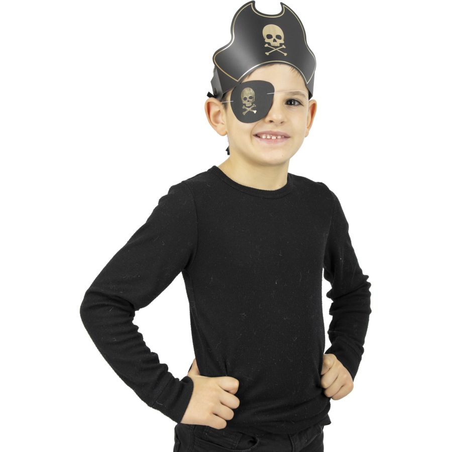 Set Pirate enfant (pistolet & cache-oeil) chez DeguizFetes.