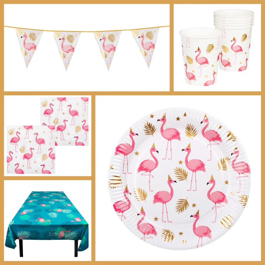 Grande Boîte à Fête Flamant Rose