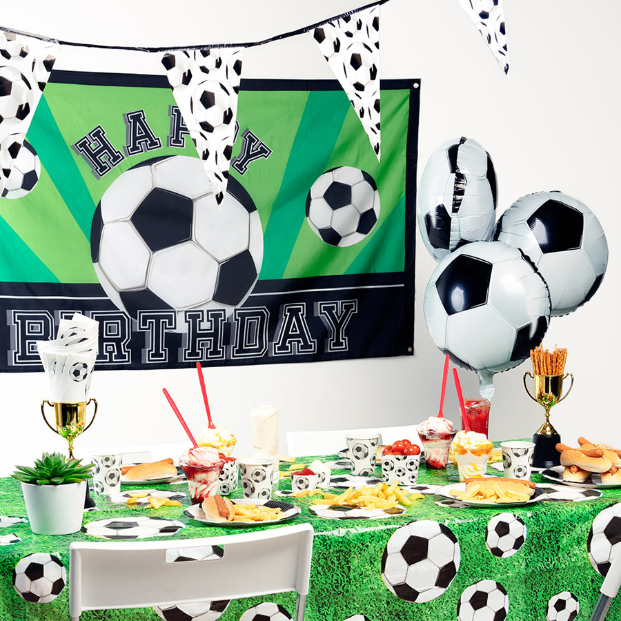 ALELO Guirlande de football Happy Birthday Motif football Décoration d'anniversaire d'enfant 