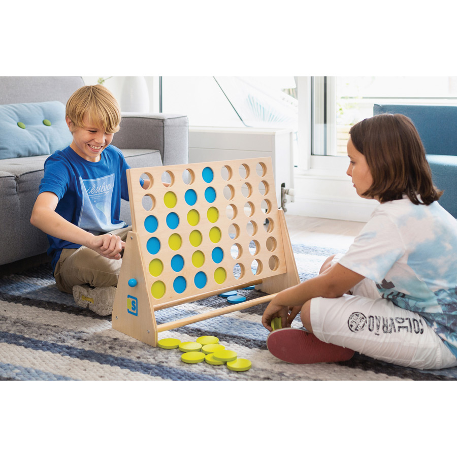 Jeu de Puissance 4 Géant en Bois pour l'anniversaire de votre enfant -  Annikids