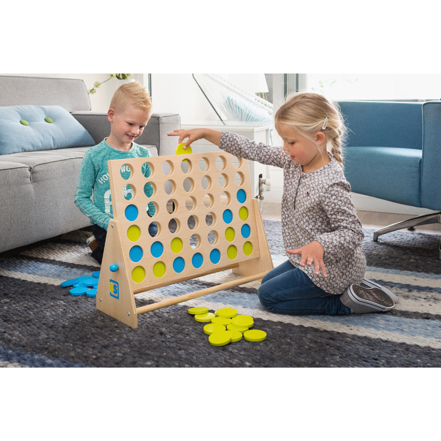 Jeu de Puissance 4 Géant en Bois pour l'anniversaire de votre enfant -  Annikids