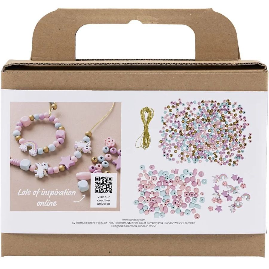 Mini Kit DIY Bijoux - Licorne Couleurs Pastel pour l'anniversaire