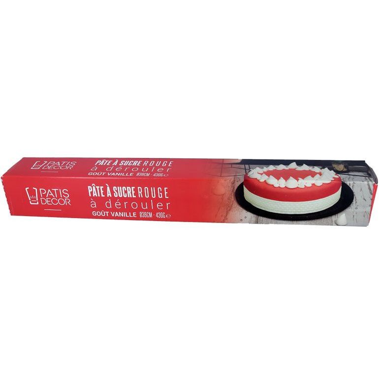 PÂTE À SUCRE ÉTALÉE ROUGE FEU 430G