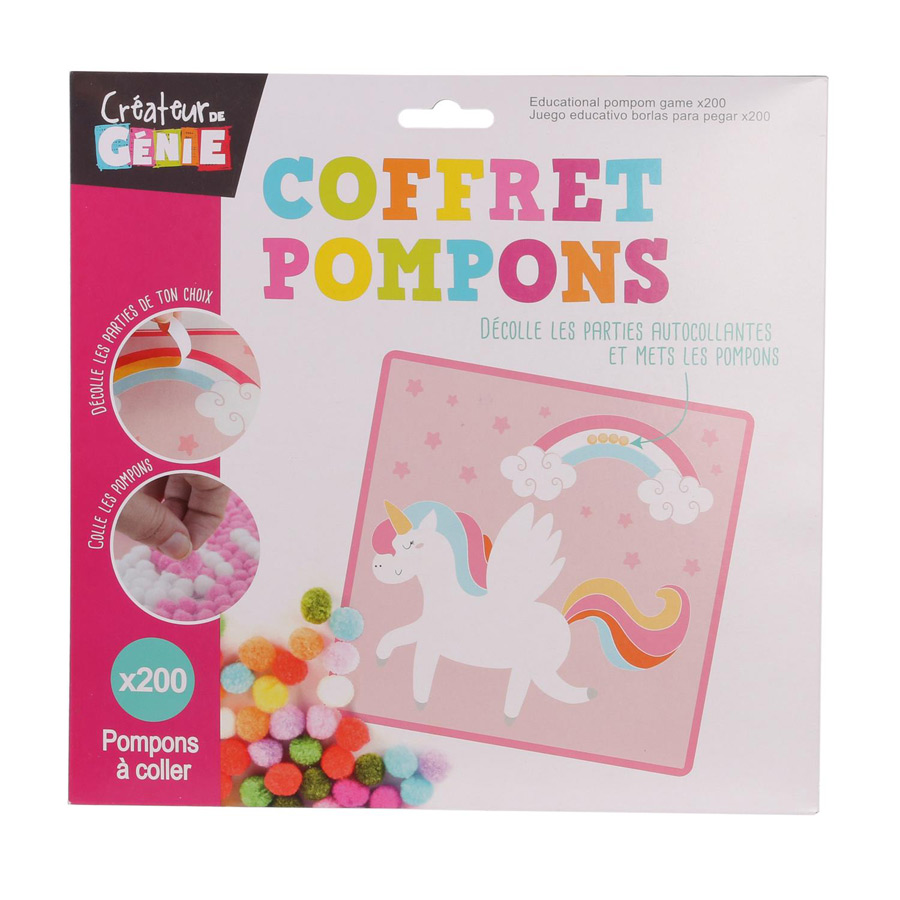 Coffret Pompons Licorne