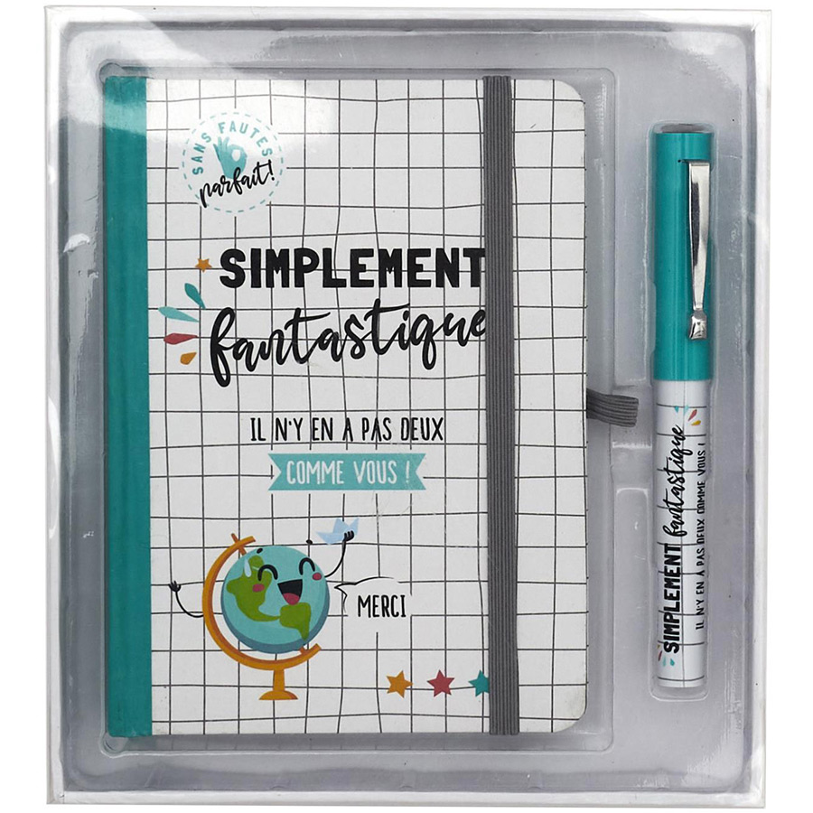 Coffret Carnet et Stylo Merci Maîtresse Simplement Fantastique