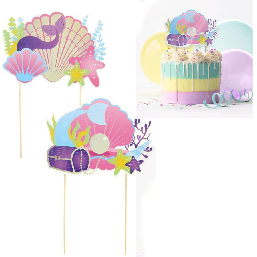 Set de 2 Cake Toppers - Sirène