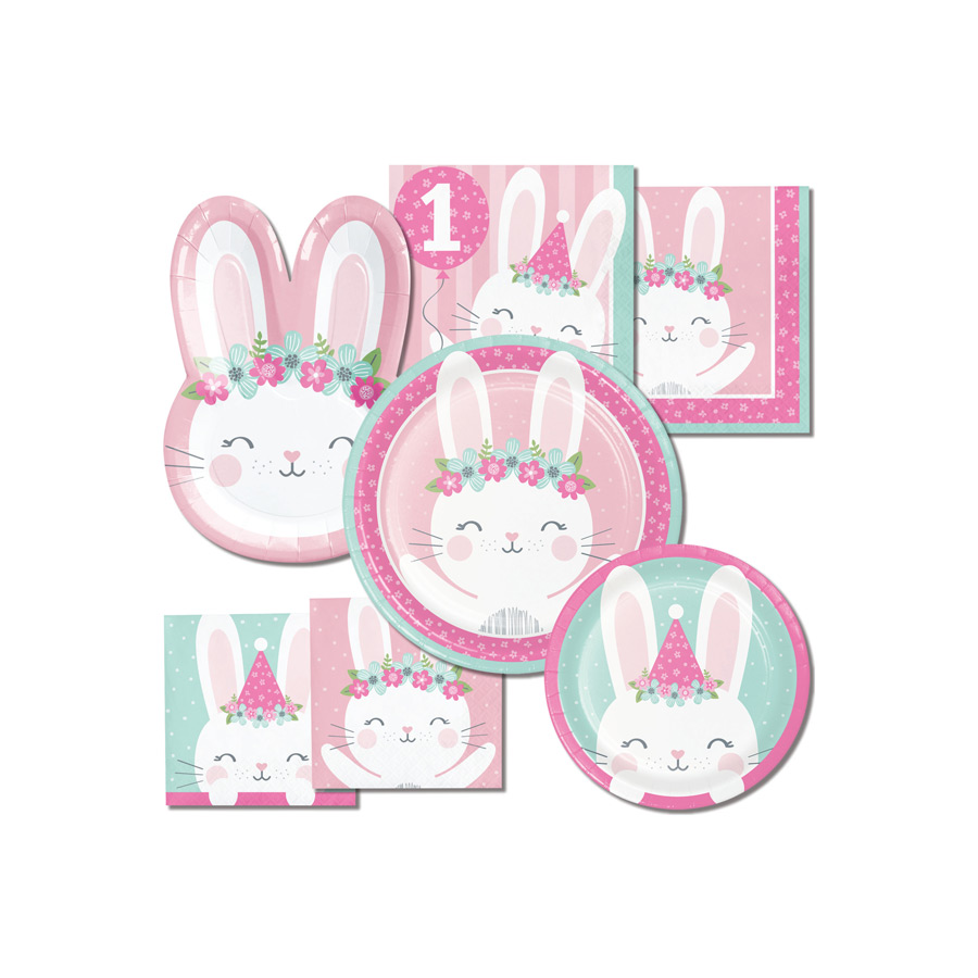 8 Cartons d'invitation en carton Petit Lapin blancs 15,2 x 10,2 cm -  Vegaooparty