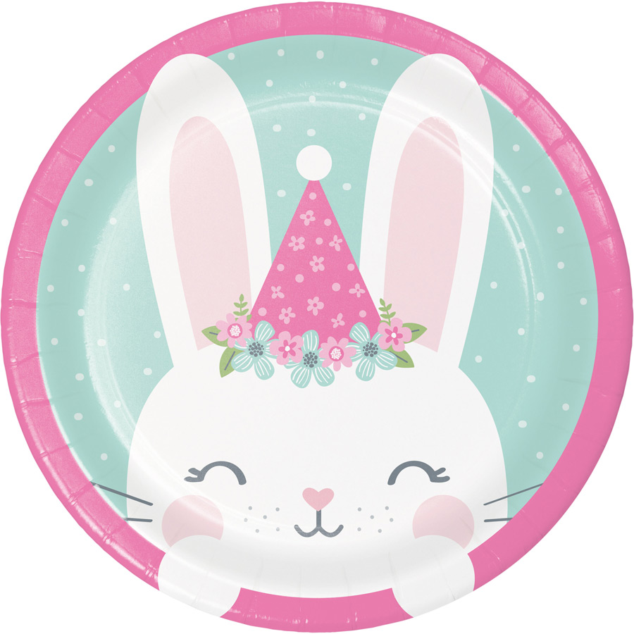 8 Assiettes Lapin Joyeux pour l'anniversaire de votre enfant