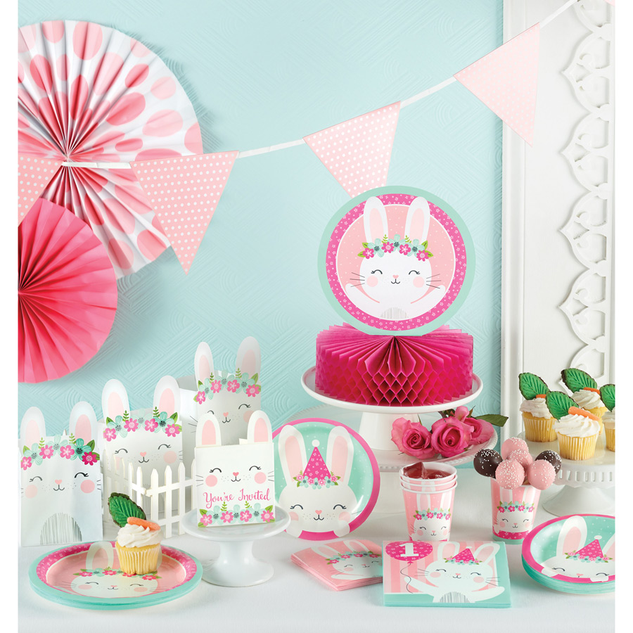 16 Serviettes Lapin Joyeux 1 An Pour L Anniversaire De Votre Enfant Annikids