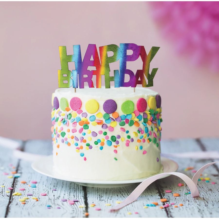 Décoration de gâteau Happy Birthday. Livraison GRATUITE