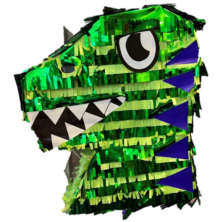Piñata Dinosaure Pour Anniversaire Enfant - Inclut 120 Friandises Sans Gluten Et Jouets - Prête à Remplir, Facile à Accrocher