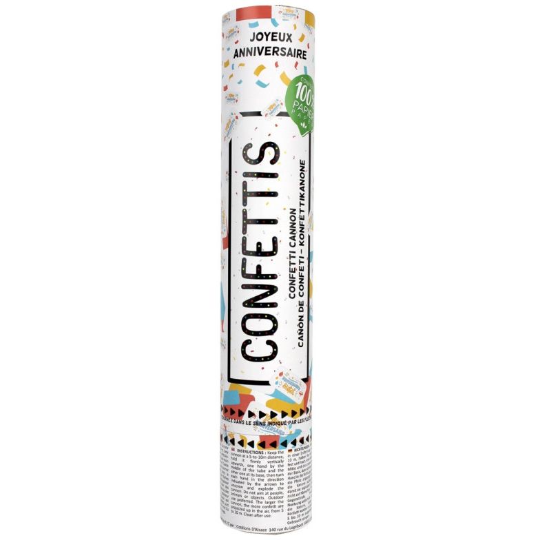 Canon à Confettis Joyeux Anniversaire