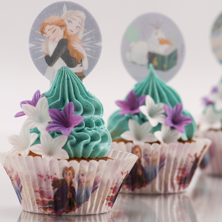 16 Disques en Azyme pour Cupcakes La Reine des Neiges - Jour de Fête -  Boutique Jour de fête