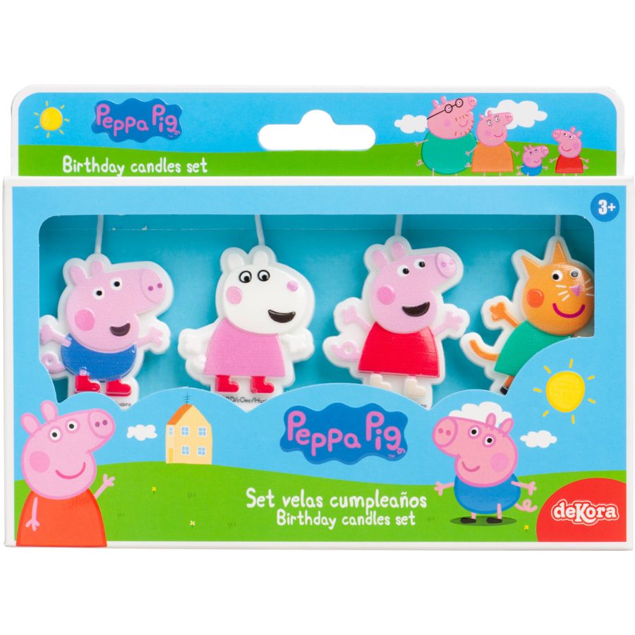 4 Bougies 2D Anniversaire Peppa Pig pour l'anniversaire de votre