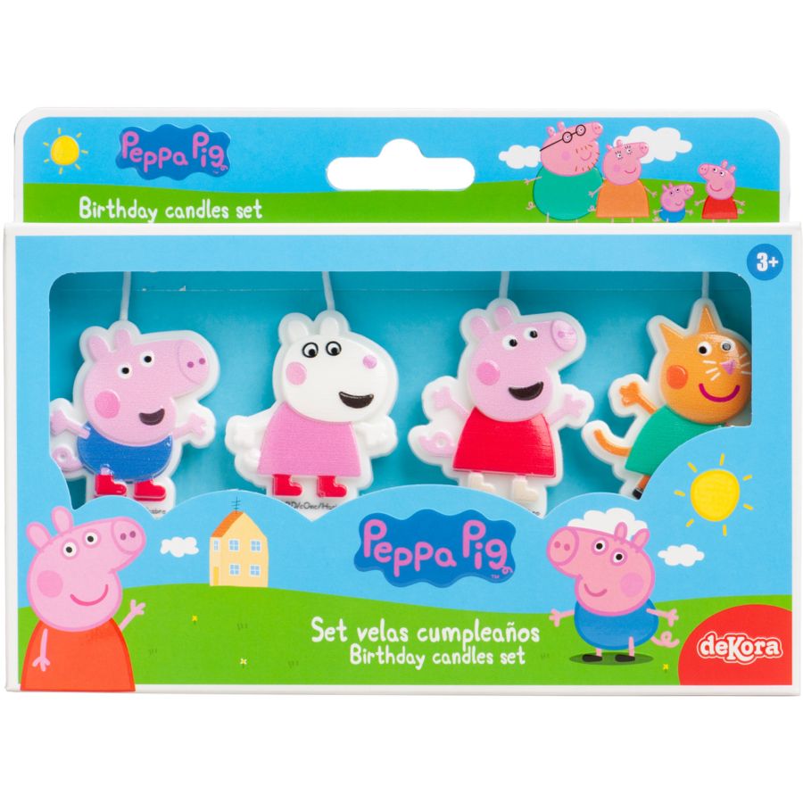 Bougies anniversaire Peppa Pig - Lot de 4